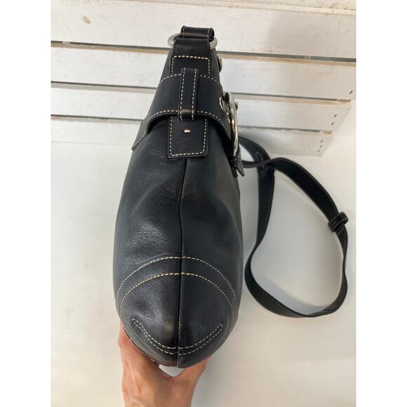 COACH 1452 SMALL SMOOTH LEATHER BLACK CROSSBODY BAG - Picture 7 of 16